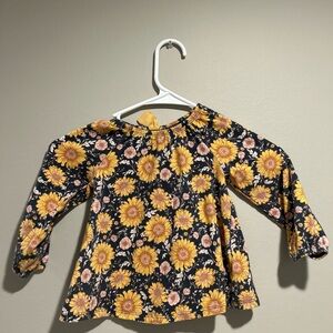 Rachel Zoe Kids Floral Top in Yellow and Black